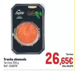 Makro Anfele - trucha ahumada oferta