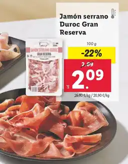Lidl Jamón serrano Duroc Gran Reserva oferta