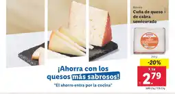 Lidl REALVALLE Cuña de queso de cabra semicurado oferta