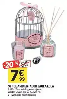 Centrakor Set de ambientador jaula lola oferta