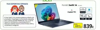 Ecomputer Acer -portatil swift 14 oferta