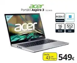 Ecomputer Acer - portátil aspire 3 oferta