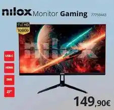 Ecomputer Nilox - monitor gaming oferta