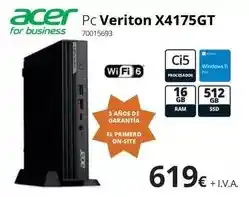 Ecomputer Acer - pc veriton x4175gt oferta