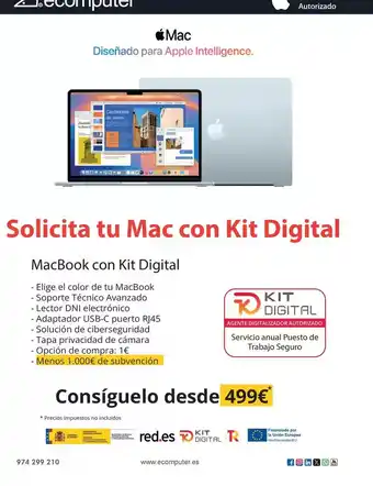 Ecomputer Apple - macbook con kit digital oferta
