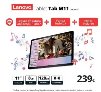 Ecomputer Lenovo - tablet tab m11 oferta