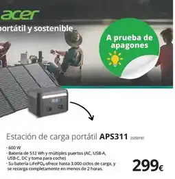 Ecomputer Acer - estación de carga portátil aps311 oferta