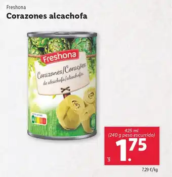 Lidl FRESHONA Corazones alcachofa oferta