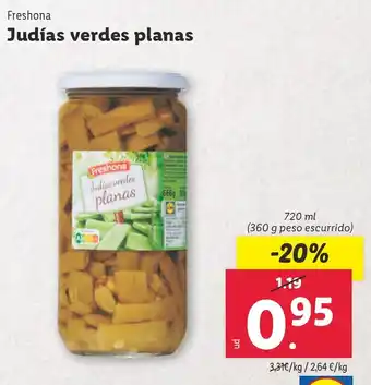 Lidl FRESHONA Judías verdes planas oferta