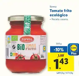 Lidl BARESA Tomate frito ecológico oferta