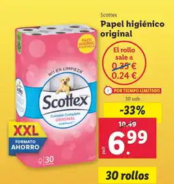 Lidl SCOTTEX Papel higiénico original oferta