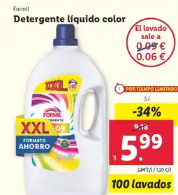 Lidl FORMIL Detergente líquido color oferta
