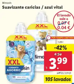 Lidl MIMOSIN Suavizante caricias / azul vital oferta