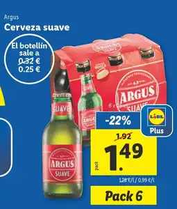Lidl ARGUS Cerveza suave oferta