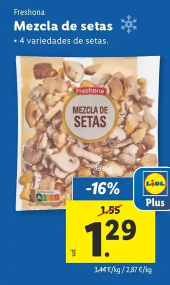 Lidl FRESHONA Mezcla de setas oferta