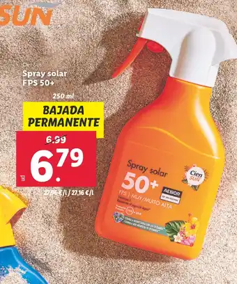 Lidl CIEN Spray solar FPS 50+ oferta
