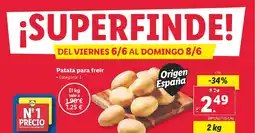 Lidl Patata para freír oferta