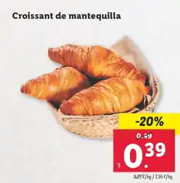Lidl Croissant de mantequilla oferta