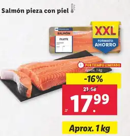 Lidl Salmón pieza con piel oferta