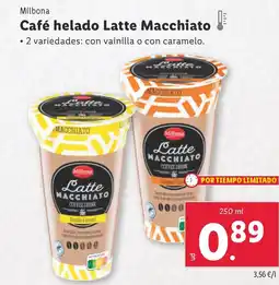 Lidl MILBONA Café helado Latte Macchiato oferta