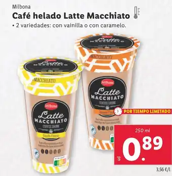 Lidl MILBONA Café helado Latte Macchiato oferta