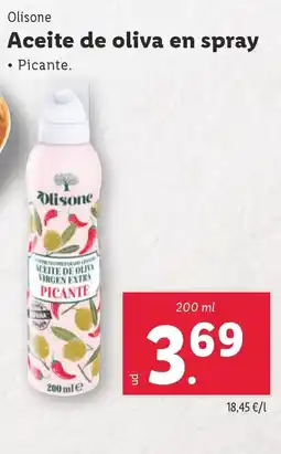 Lidl OLISONE Aceite de oliva en spray oferta