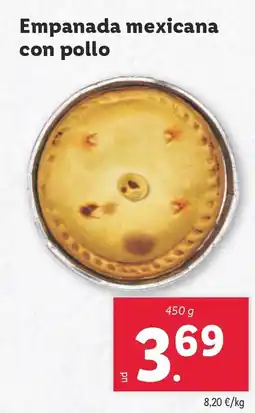 Lidl EL TEQUITO Empanada mexicana con pollo oferta