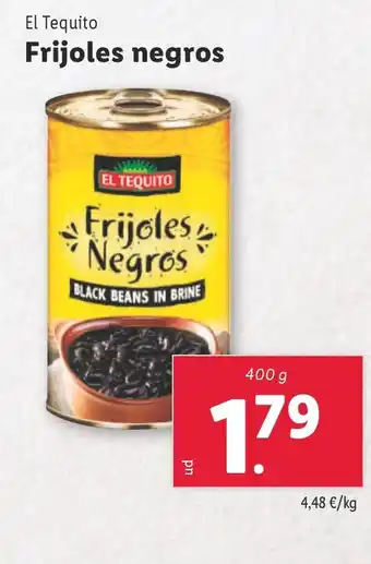 Lidl EL TEQUITO Frijoles Negros oferta