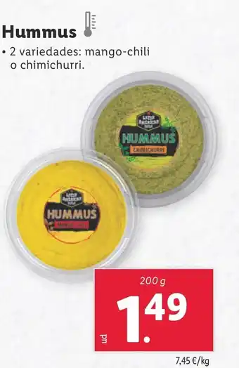 Lidl HUMMUS oferta