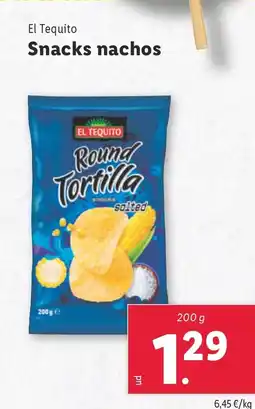 Lidl EL TEQUITO Snacks nachos oferta