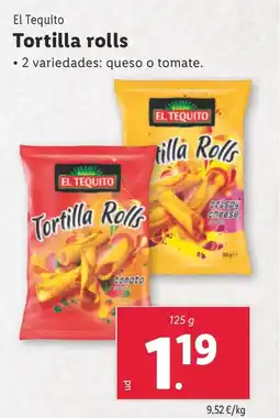 Lidl EL TEQUITO Tortilla rolls oferta