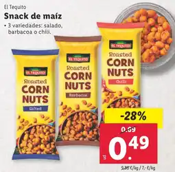 Lidl EL TEQUITO Snack de maíz oferta