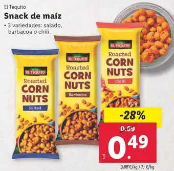 Lidl EL TEQUITO Snack de maíz oferta
