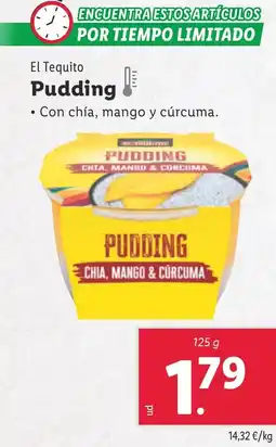 Lidl EL TEQUITO Pudding oferta