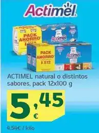 HiperDino Actimel - natural o distintos sabores oferta