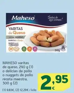 HiperDino Maheso - varitas de queso oferta