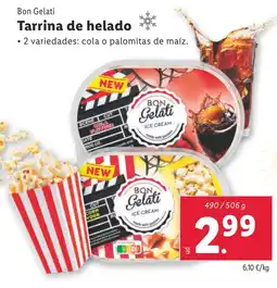 Lidl BON GELATI Tarrina de helado oferta