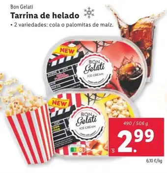Lidl BON GELATI Tarrina de helado oferta