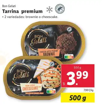 Lidl BON GELATI Tarrina premium oferta