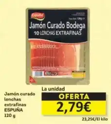 Economy Cash Espuña - jamon curado lonchas extrafinas oferta
