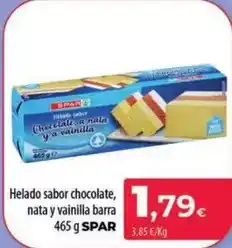 Spar La Palma Spar - helado sabor chocolate, nata y vainilla barra oferta