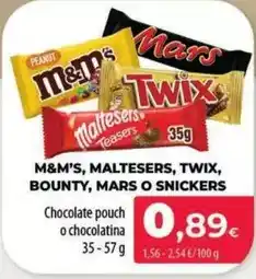 Spar La Palma M&m's - maltesers, twix, bounty, mars o snickers oferta