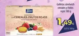 Spar La Palma Tirma - galletas sandwich cereales y frutos rojos oferta