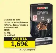 Economy Cash Spar - cápsulas de café ristretto, extra intenso, natural, descafeinado o suave natural oferta
