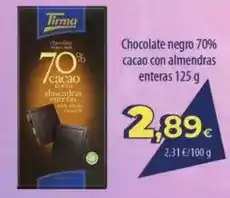 Spar La Palma Tirma - chocolate negro 70% cacao con almendras enteras oferta