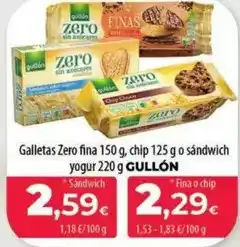 Spar La Palma Gullón - galletas zero fina oferta