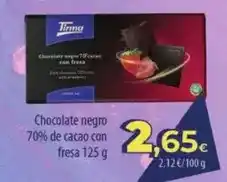 Spar La Palma Tirma - chocolate negro 70% de cacao con fresa oferta
