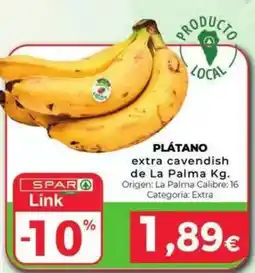 Spar La Palma Spar - plátano extra cavendish de la palma oferta