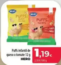 Spar La Palma Hero - puffs infantil de queso o tomate oferta