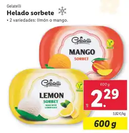 Lidl GELATELLI Helado sorbete oferta
